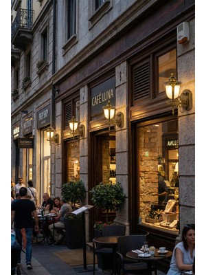 Billur Aydınlatma BA26/114 Metal Döküm Gövde Camlı Duvar Apliği