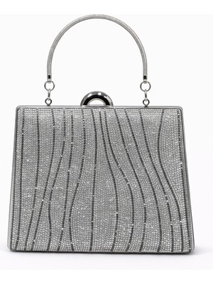 Louisiana Polo Vrl Kadın Abiye Portföy Çanta Taşlı Gümüş 358