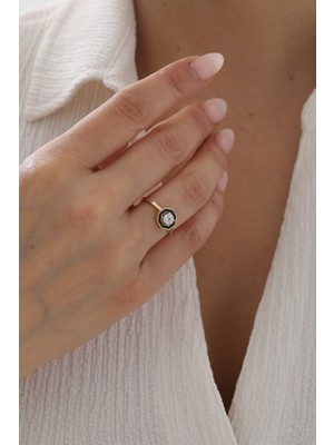 Yavuz Kuyumculuk 14 Ayar Altın Sekizgen Mineli Baget Yüzük