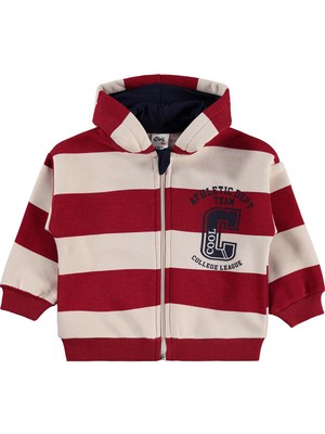 Civil Baby Çizgili 6-18 Ay Hırka - Kırmızı 12-18 Ay
