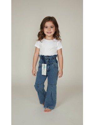 love Beli Lastikli 3 Düğmeli Kot Pantolon