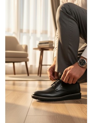 Enoch Erkek Klasik Tasarım Bağcıklı Ayakkabı - Hafif ve Esnek Tabanlı Şehir Şıklığı ve Ofis Stili Ayakkabısı