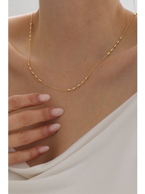 Yavuz Kuyumculuk 14 Ayar Altın Parçalı Silindir Kolye