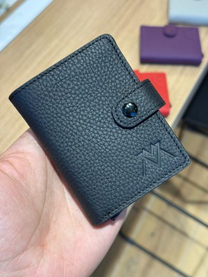 Velse Hakiki Deri Mekanizmalı Cüzdan Kart Bölmeli VS.BLKT.0294