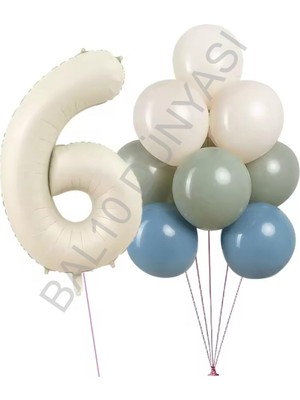 Best Parti Krem Rakam ve Balon Seti Yaş-6