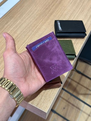 Velse Hakiki Deri Mekanizmalı Cüzdan Kart Bölmeli VS.BLKT.0300