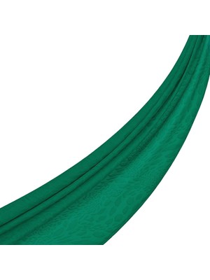 İpekevi Ipekevi Dört Mevsim Vahra Desenli Monogram Jakar Şal 04471-ZÜMRÜT