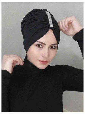 Butik Ayvitrin Kadın Taş Detay Büzgülü Bone