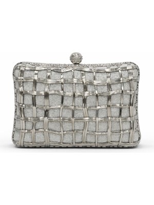 Queen Elizabeth Kadın Abiye Portföy Çanta Gümüş 65052-19