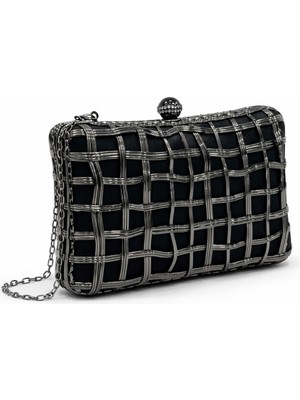 Queen Elizabeth Kadın Abiye Portföy Çanta Siyah 65052-01