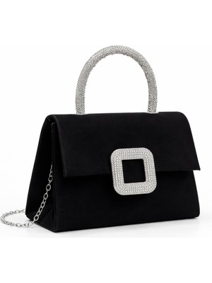 Louisiana Polo Vrl Kadın Abiye Portföy Çanta Saten Siyah 758