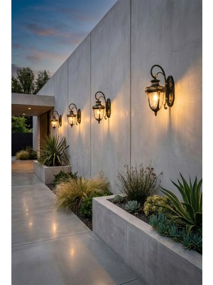 Billur Aydınlatma Ba 47/220 Alüminyum Döküm Klasik Dış Mekan Duvar Aplik (50CM)