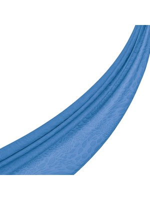 İpekevi Ipekevi Dört Mevsim Vahra Desenli Monogram Jakar Şal 04471-İNDİGO