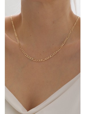 Yavuz Kuyumculuk 14 Ayar Altın Süzme Figaro Zincir