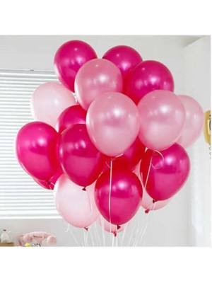 İstoç Parti Fuşya - Pembe Karışık Metalik Balon 50 Adet