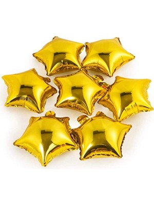 İstoç Parti Gold Yıldız Folyo Balon Set 7 Adet 25 cm