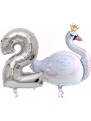 İstoç Parti Kuğu Balon Folyo Set 2 Yaş