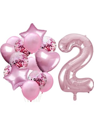 İstoç Parti 2 Yaş Pembe Folyo Set