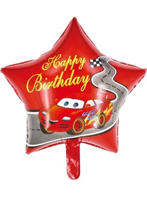 İstoç Parti Yıldız Kırmızı Araba Folyo Balon 45 cm