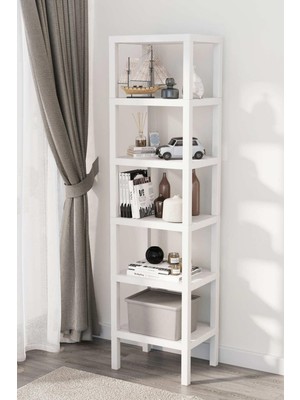 Mutfak Köşesi Shelf 6 Katlı Düzenleyici Plastik Raf Ünitesi Siyah, Kitaplık, Banyo, Mutfak Rafı