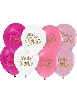 İstoç Parti  Bride To Be Baskılı 12" Pastel Karışk Balon 20 Adet