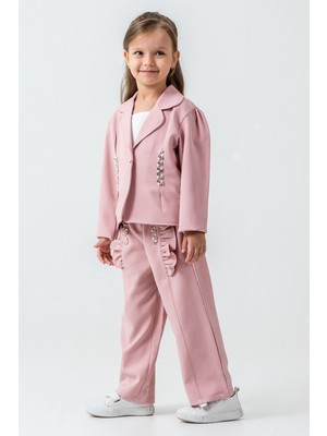 Kinderos Inci Taşlı Ceketli Kız Çocuk 3\'lü Takım - 26K 2240