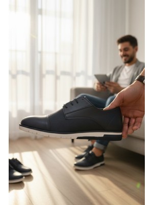 Enoch Erkek Smart Casual Ayakkabı - Tekstüre Detaylı Esnek Hafif Tabanlı Şehir Şıklığı ve Ofis Ayakkabısı