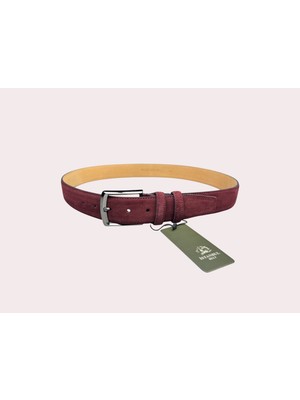 İstanbul Belt Erkek Hakiki Süet Deri Kemer – 4 CM – Gümüş Ton Tokalı, Dayanıklı, Şık & Gerçek Deriden Kemer