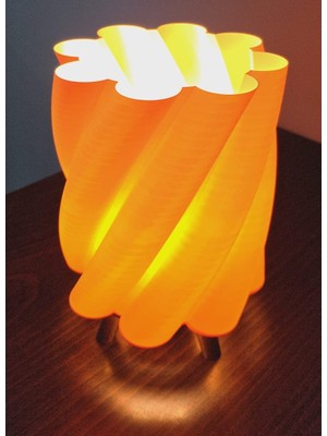 Dekoratif 3D Pla Baskı Modern Tasarım Abajur V7