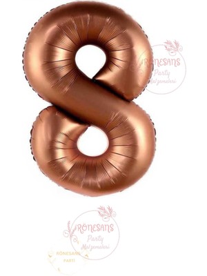 İstoç Parti Istoç Parti 8 Yaş Kahverengi Rakam Folyo Balon