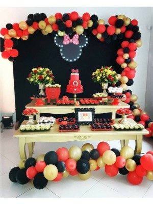 İstoç Parti 100 Adet 12 Inç Metalik Balon + 5 mt Balon Zinciri Parti Konsept Doğum Günü