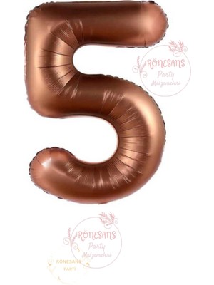 İstoç Parti Istoç Parti 5 Yaş Kahverengi Rakam Folyo Balon