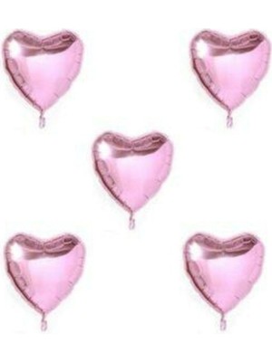 İstoç Parti Pembe Kalp Folyo Balon 45 cm - 5 Adet