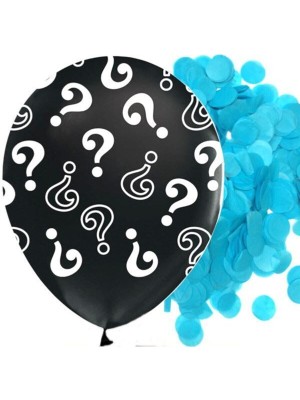 İstoç Parti Erkek Bebek Mavi Konfetili Cinsiyet Belirleme Balonu 18 Inç 45 cm
