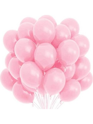 İstoç Parti Pembe Pastel  Balon Seti 50 Adet + 5 mt Balon Zinciri