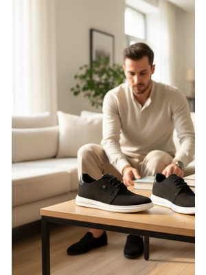 Enoch Erkek Smart Sneaker - Minimalist Tasarım Yumuşak Dokulu Beyaz Esnek Tabanlı Şehir Ayakkabısı