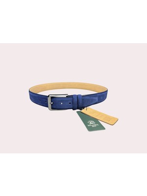 İstanbul Belt Erkek Hakiki Süet Deri Kemer – 4 CM – Gümüş Ton Tokalı, Dayanıklı, Şık & Gerçek Deriden Kemer