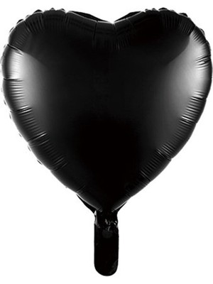 İstoç Parti Siyah Kalp Folyo Balon 45 cm 3 Adet