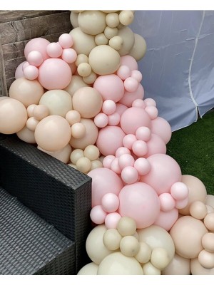 İstoç Parti Pastel Pembe-Deniz Kumu-Somon Balon Seti 70 Adet