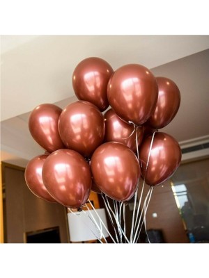 İstoç Parti 12 Inç Metalik Kahverengi Balon 25'li