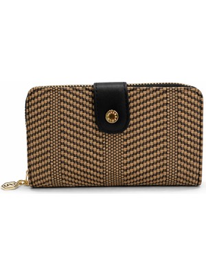 Louisiana Polo Silver Polo Kadın Cüzdan Nut-Siyah 882