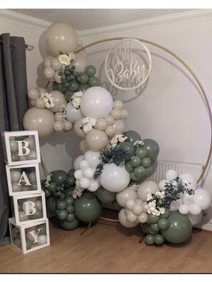 İstoç Parti Adaçayı Deniz Kumu ve Beyaz Balon Seti 100 Adet