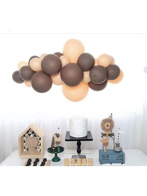 İstoç Parti Çikolata Kahve-Ten Pastel Renk Balon Zinciri 50 Adet+5 mt Balon Zinciri
