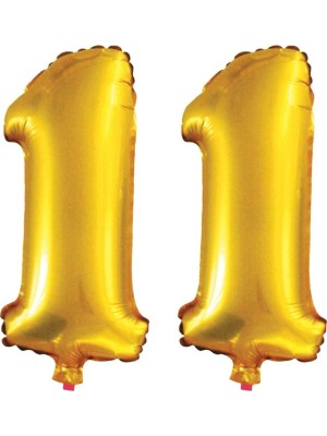 İstoç Parti 11 Yaş Sayı Folyo Balon Gold 40 Inç 100 cm