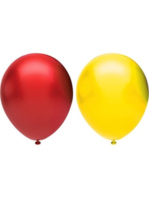 İstoç Parti Metalik Balon Seti 10 Adet ( Kırmızı, Sarı)
