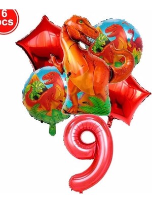 İstoç Parti Dinazor Konsept Balon Konsept Doğum Günü Seti Yaş 9