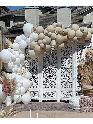 İstoç Parti Pastel Beyaz ve Deniz Kumu Balon Seti 70 Adet