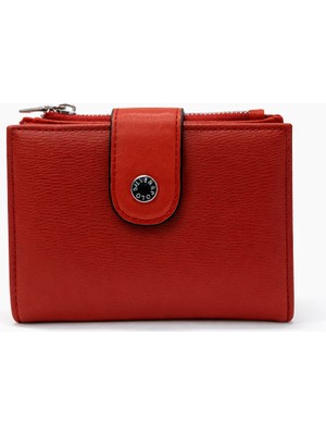 Louisiana Polo Silver Polo Kadın Cüzdan Desenli Kırmızı 1107