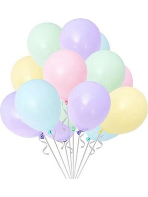 İstoç Parti Makaron Balon Karışık Mini Boy 5 Inç 50 Adet