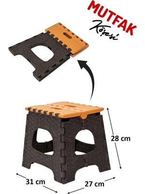 Mutfak Köşesi Pratik Katlanabilir Tabure - Katlanır Kamp Tabure - Piknik Tabure